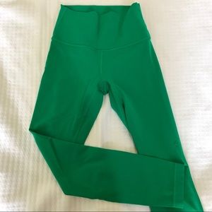 Green Lululemon Wunder Under High Rise Tights